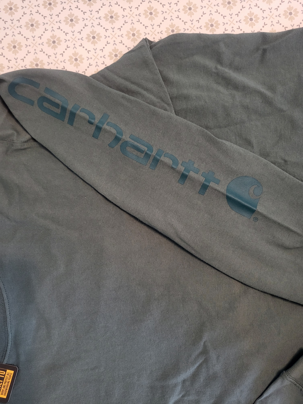 Carhartt Womens Long-Sleeve Crewneck Shirt - Green - Picture 3 of 4